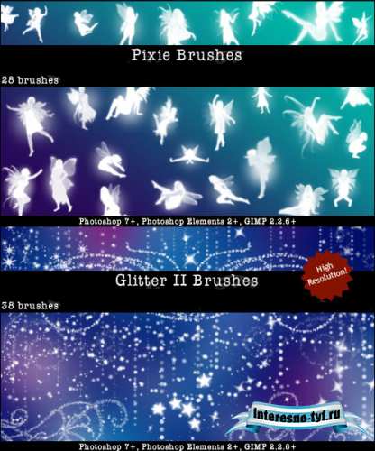 Pixie Fairy Brushes and Glitter II Brushes
