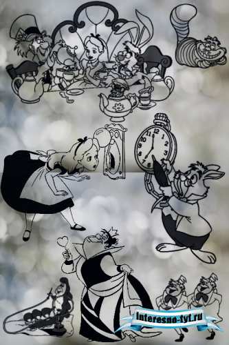 Alice In Wonderland 8 brushes Alice In Wonderland 8 brushes