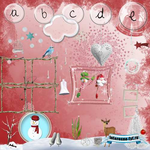 Скрап набор - Ice Christmas/Ice Winter