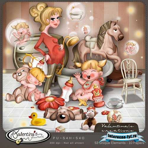Красивый детский скрап-набор - Just Family Красивый детский скрап-набор - Just Family