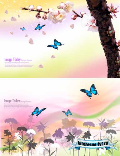 PSD for Photoshop - Butterfly flying over flowers PSD for Photoshop - Butterfly flying over flowers