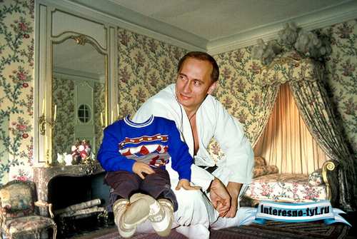 Шаблон для монтажа в Photoshop – Путин и мальчик