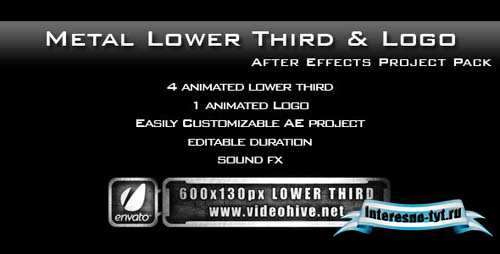 Videohive After Effects Project - Metal Lower Third & Logo AE Project PACK Videohive After Effects Project - Metal Lower Third & Logo AE Project PACK
