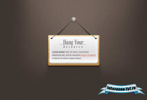 Hanging Note Psd for Photoshop