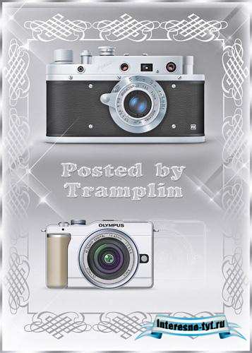 2 Psd Исходника фотоаппаратов компаний Olympus и Зоркий
