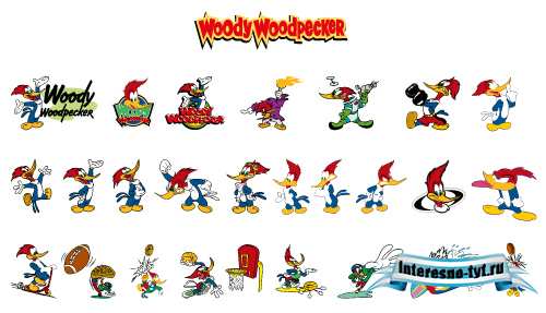Мульт-герой Дятел Woody (Вектор)