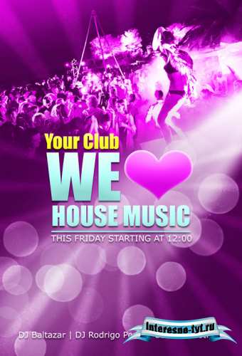 House Music Party Flyer for Photoshop House Music Party Flyer for Photoshop
