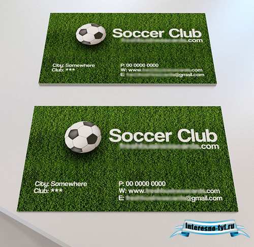 Soccer Business Card for Photoshop Soccer Business Card for Photoshop