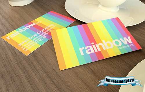 Rainbow Business Card Template for Photoshop Rainbow Business Card Template for Photoshop