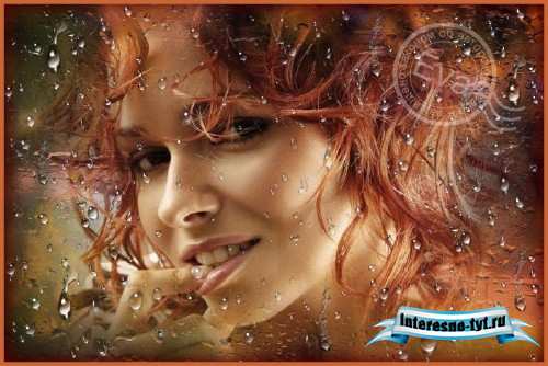 Рамка для photoshop - Дождь за окном Рамка для photoshop - Дождь за окном