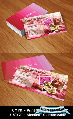 Flowery Business Cards for Photoshop Flowery Business Cards for Photoshop