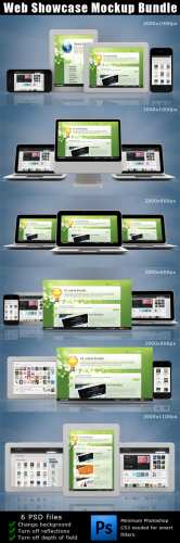 Website Showcase Mockup Bundle Website Showcase Mockup Bundle