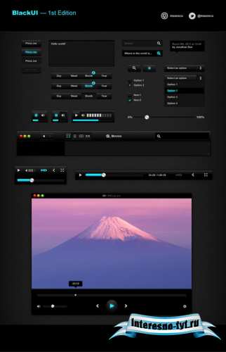 Black UI Psd Set Volume 1 for Photoshop Black UI Psd Set Volume 1 for Photoshop