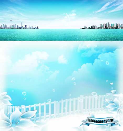 The blue sea and a blue spring sky psd for Photoshop The blue sea and a blue spring sky psd for Photoshop