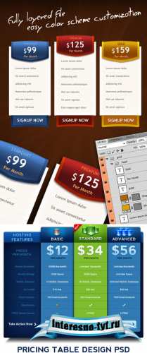 Pricing Boxes PSD Template for Photoshop Pricing Boxes PSD Template for Photoshop
