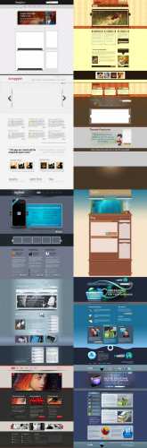 Web Templates Psd Pack 12 For Photoshop Web Templates Psd Pack 12 For Photoshop