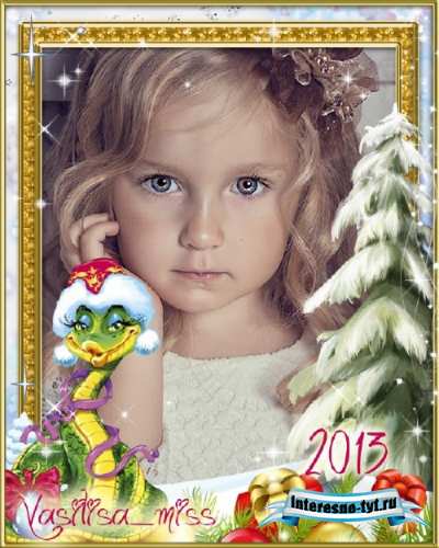 Новогодняя рамка в год змеи 2013 – Новый год Змеи