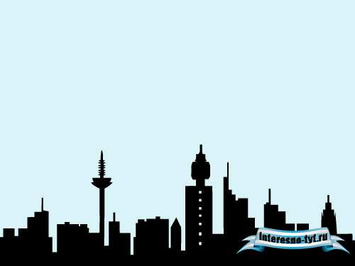 Силуэты городов Frankfurt Германия (City Silhouettes vector)