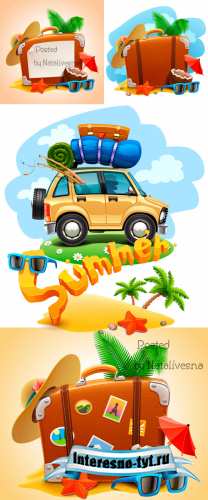 Композиции - Летний чемодан в Векторе / Vector - Summer suitcase