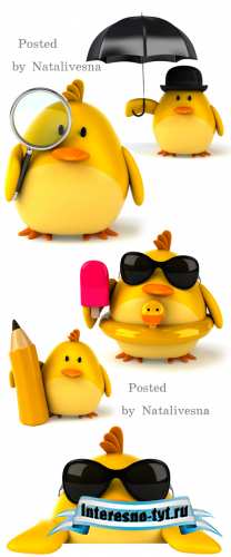 3D Желтенький цыпленок / 3 D Chicken - Stock photo 3D Желтенький цыпленок / 3 D Chicken - Stock photo