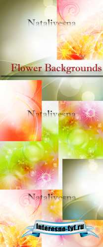 Цветочные фоны в Векторе / Flower backgrounds in Vector Цветочные фоны в Векторе / Flower backgrounds in Vector