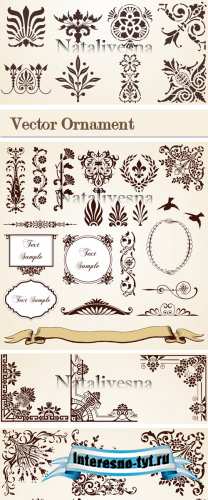 Элементы орнамента в Векторе/ Ornament Elements in Vector Элементы орнамента в Векторе/ Ornament Elements in Vector