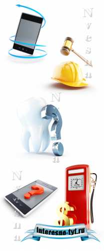 3D Элементы на белом фоне / 3D Elements - Stock photo