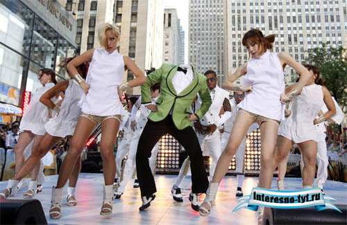 Шаблон для Photoshop - Зажигательный танец gangnamstyle