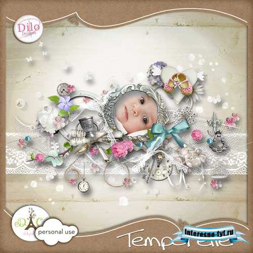 Нежный романтический скрап-комплект - Temporelle