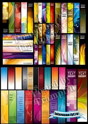 Симфония фонов и баннеров в векторе - The symphony of backgrounds and banners in a vector