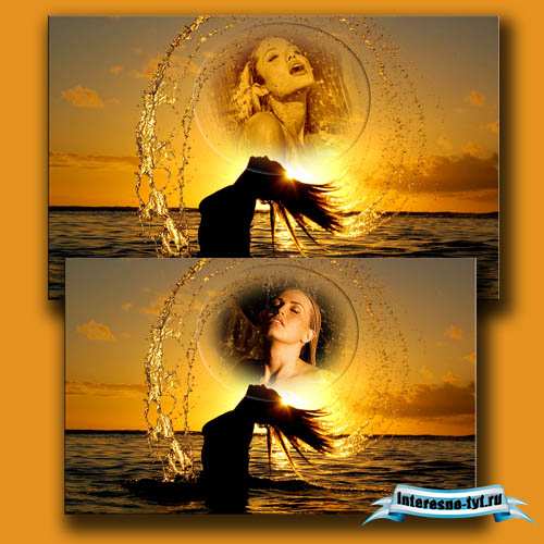 Рамка для Photoshop - Восхитительная фотосессия в воде